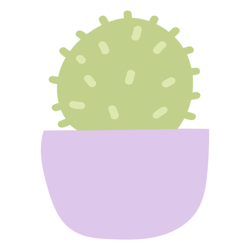 Kleiner Kaktustopf flach PNG-Design