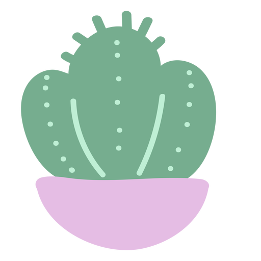 Small cactus flat PNG Design