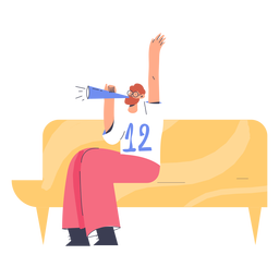 Apartamento para fãs de futebol Desenho PNG