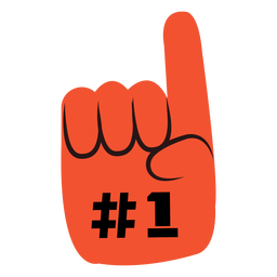 Number 1 Glove Flat PNG & SVG Design For T-Shirts