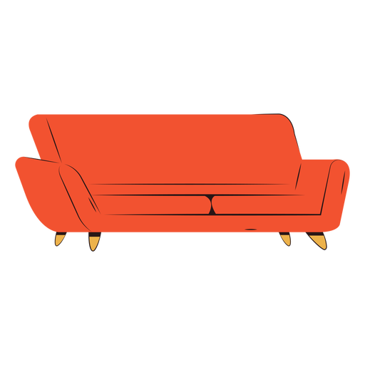 Cómodo sofá plano Diseño PNG