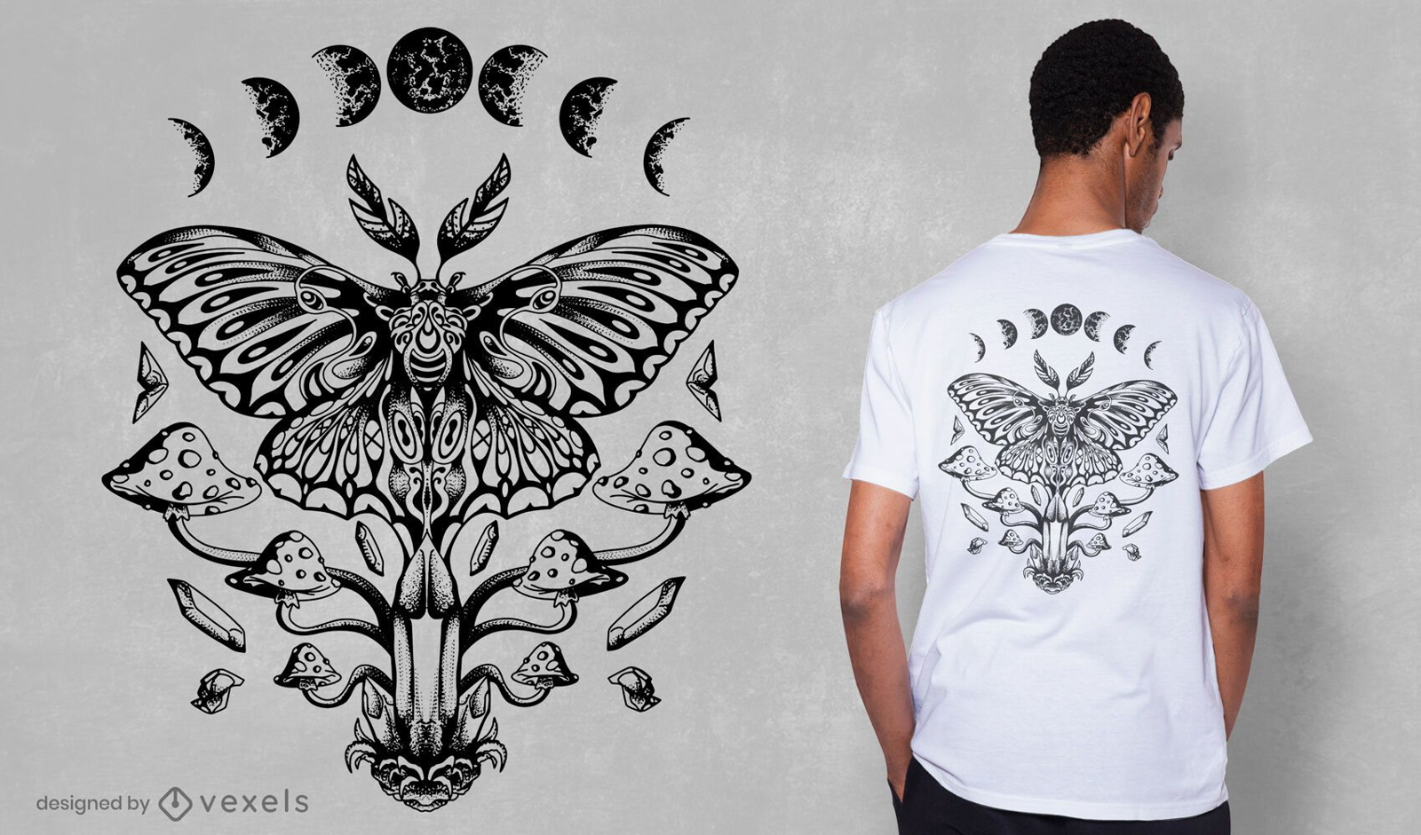 Diseño de camiseta Luna Moth