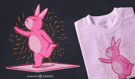 Diseño de camiseta de conejito de yoga Diseño de camiseta de conejito de yoga
