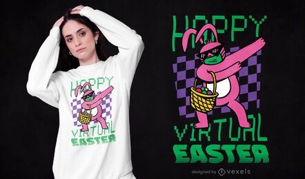 Virtual easter t-shirt design