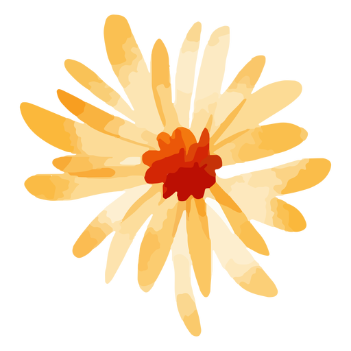 Aquarela de flor de girassol Desenho PNG
