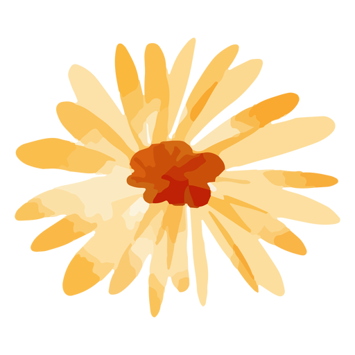 Gelbes Sonnenblumenaquarell PNG-Design