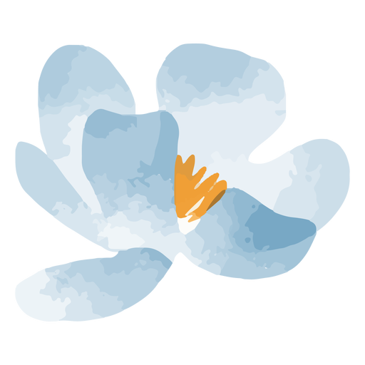 Small blue flower watercolor PNG Design