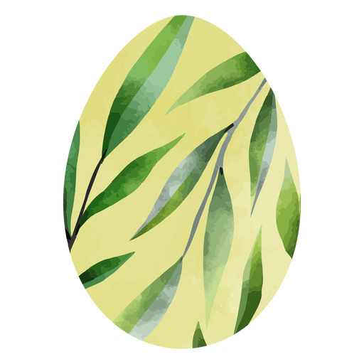 Huevos de pascua hojas acuarela Diseño PNG