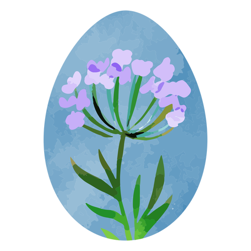 Lavendel Osterei Aquarell PNG-Design