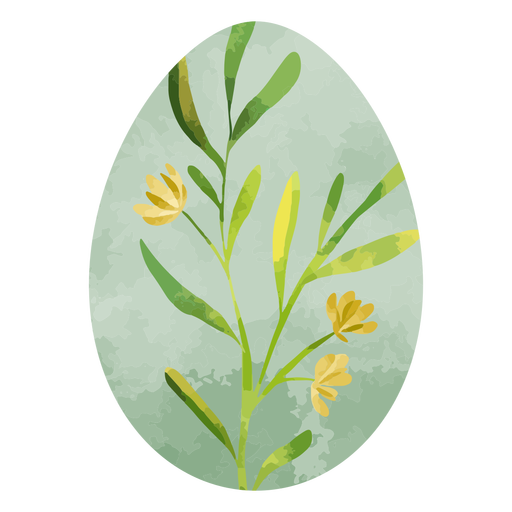 Flores de acuarela de huevo de pascua
