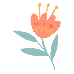 Plano tulipán rosa Diseño PNG