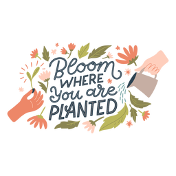 Letras flor da primavera Desenho PNG