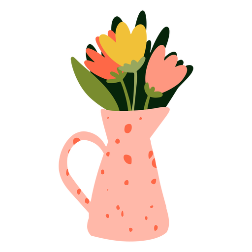 Download Pink Flower Vase Flat Transparent Png Svg Vector File