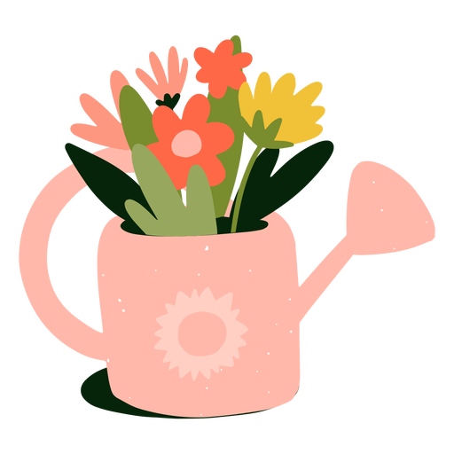 Pink watering can flat