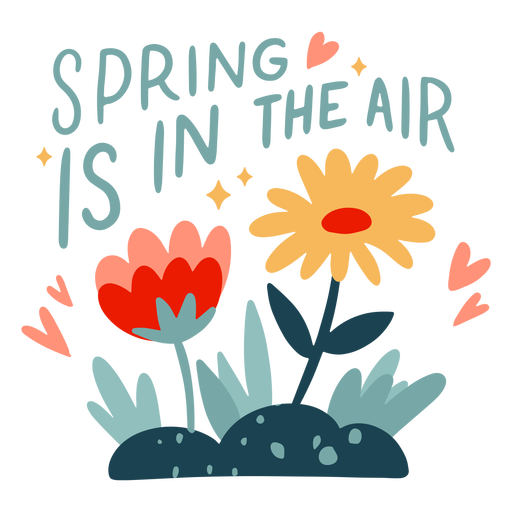 Frühling in der Luft Abzeichen PNG-Design