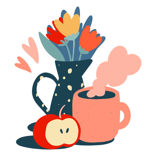 Apartamento de café da manhã de primavera Desenho PNG