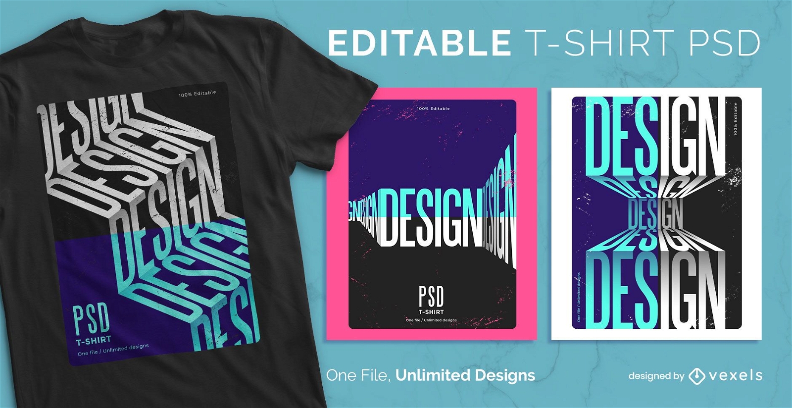 Perspectives scalable t-shirt psd