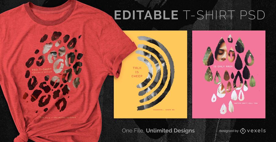 Double exposure scalable t-shirt psd Double exposure scalable t-shirt psd