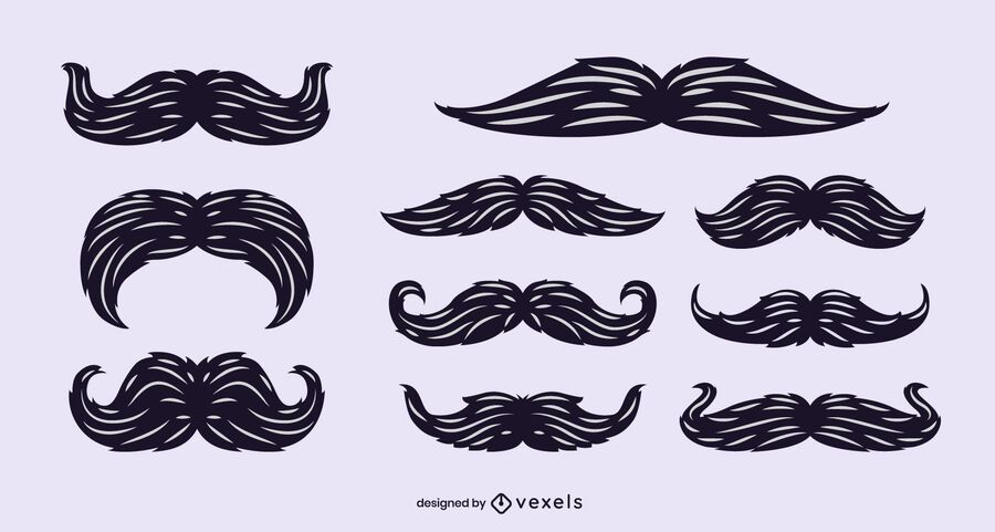 Conjunto de vectores de bigotes Conjunto de vectores de bigotes