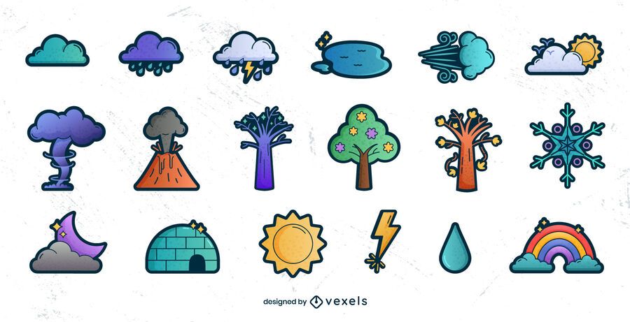 Weathe Elemente Gradient Set Weathe Elemente Gradient Set