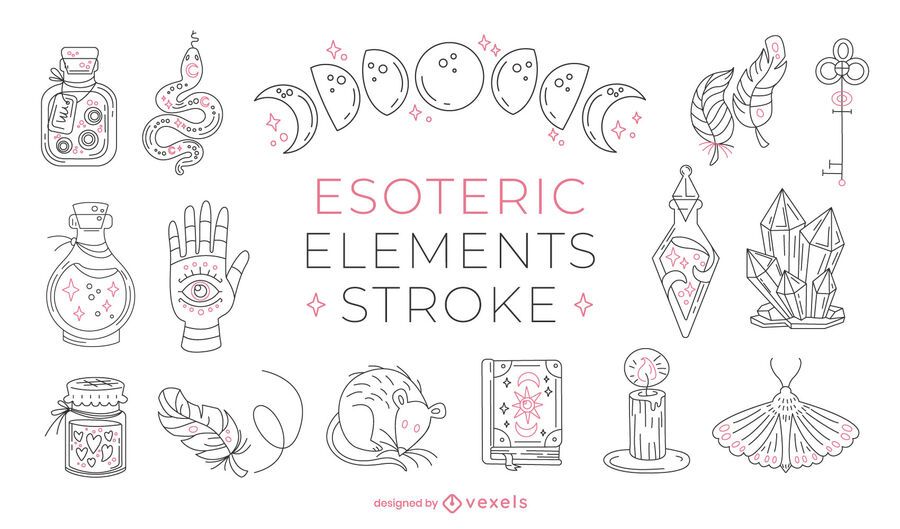 Esoteric elements stroke Esoteric elements stroke
