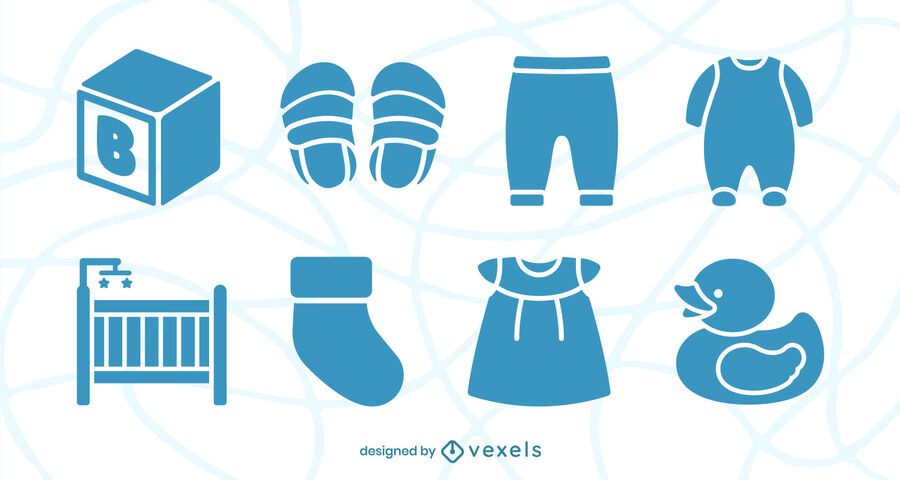Cut-out baby element set Cut-out baby element set