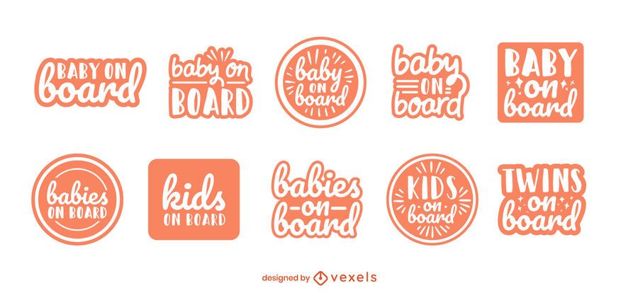 Baby on board badge set Baby on board badge set