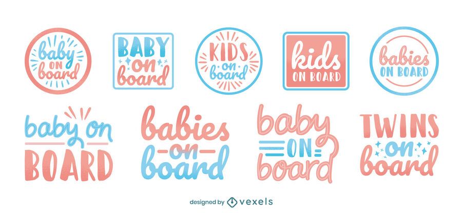 Babies on board badge set Babies on board badge set