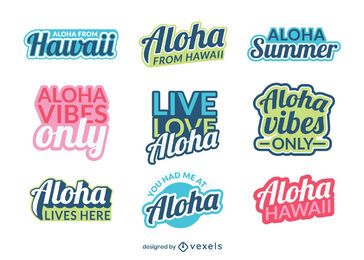 Aloha Hawaii Schriftzug gesetzt Aloha Hawaii Schriftzug gesetzt