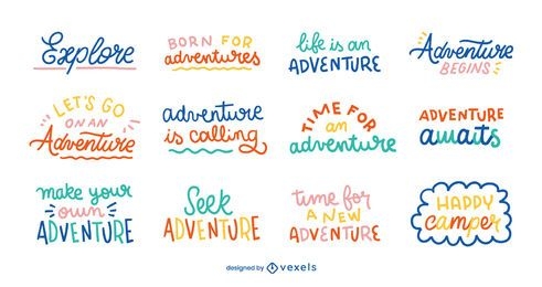 Adventure fun lettering set