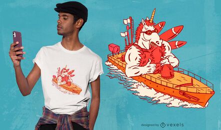 Navy unicorn t-shirt design