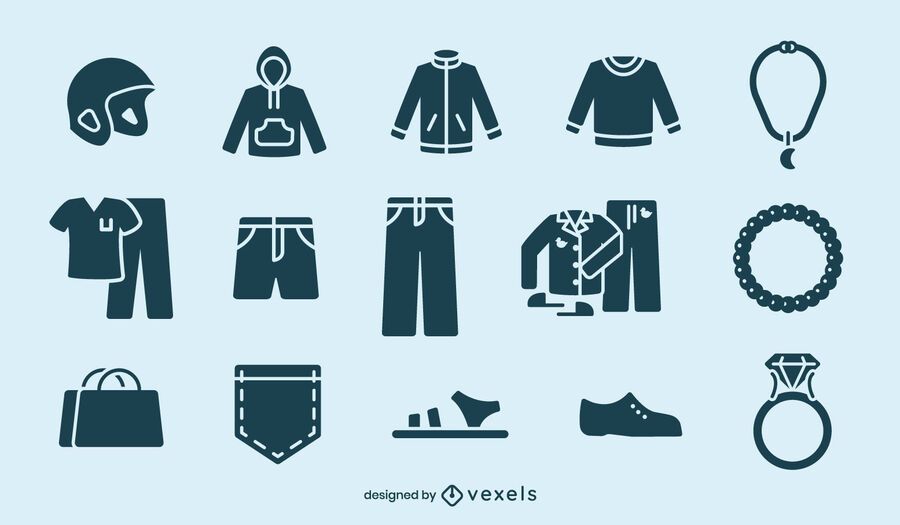 Clothing cut-out element set Clothing cut-out element set