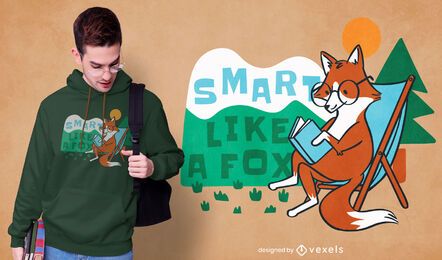 Smart fox t-shirt design Smart fox t-shirt design
