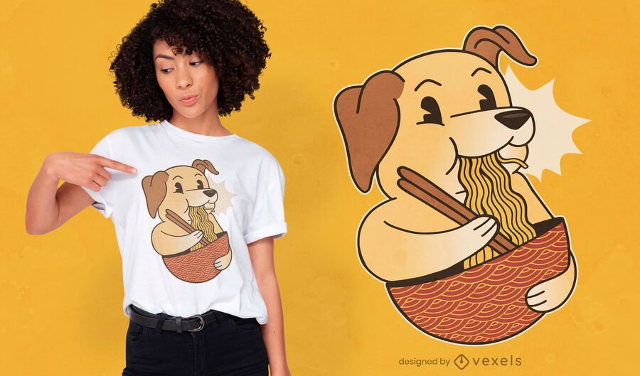 Labrador ramen t-shirt design Labrador ramen t-shirt design
