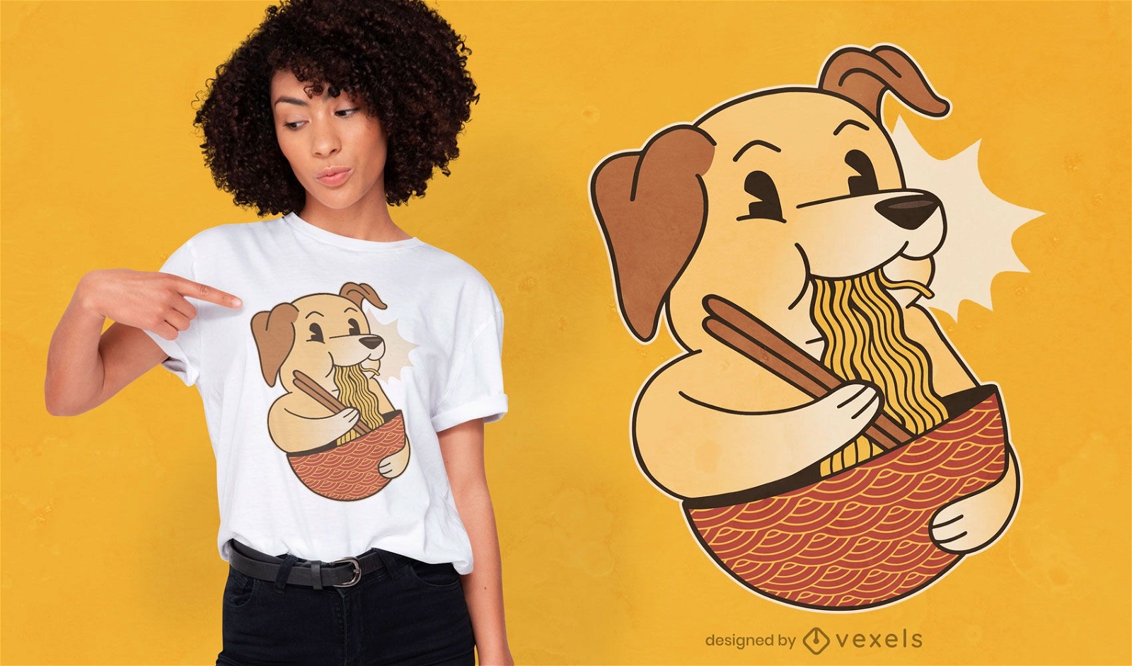 Labrador ramen t-shirt design