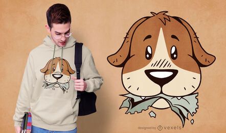 Diseño de camiseta de tarea de perro.