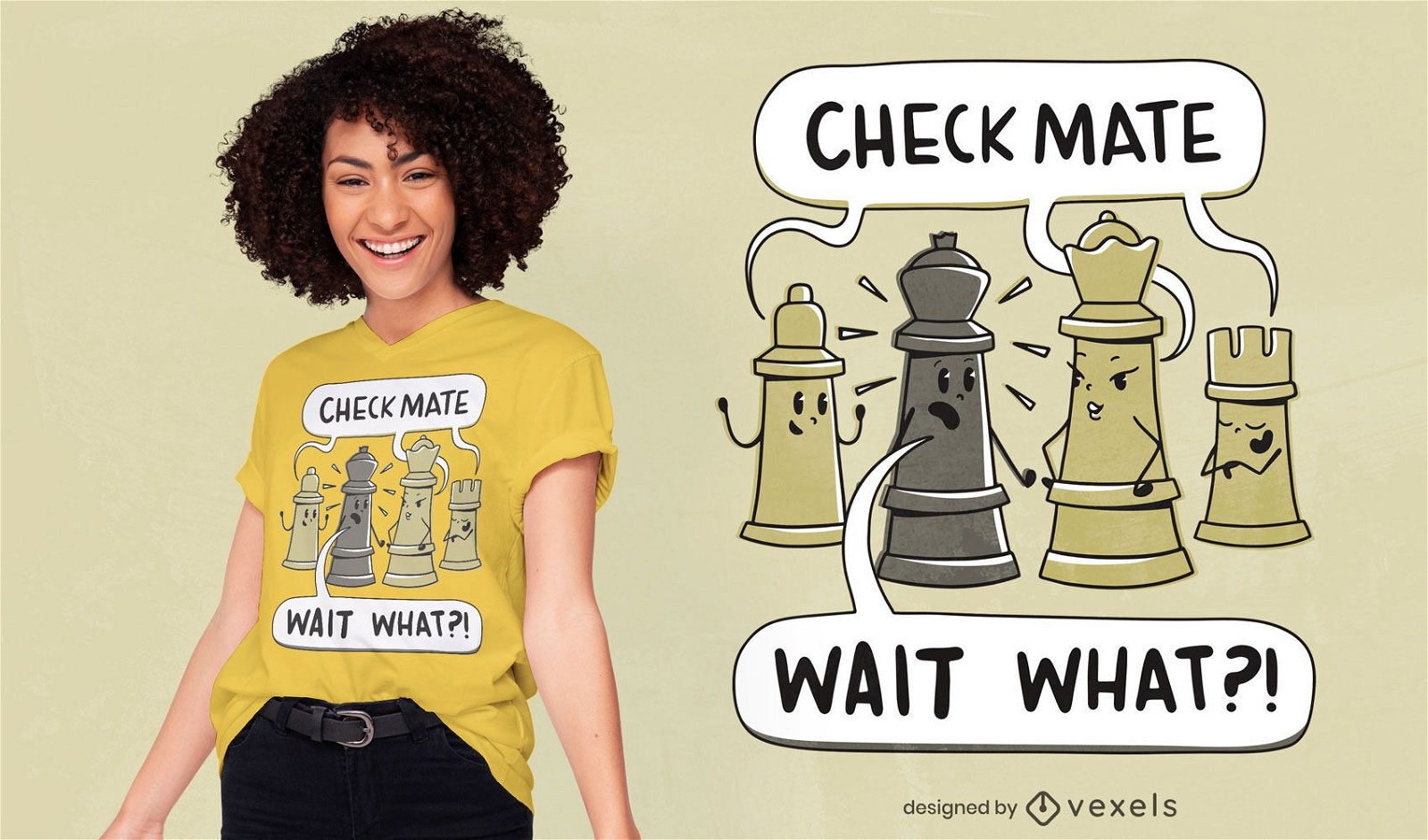 Checkmate chess t-shirt design