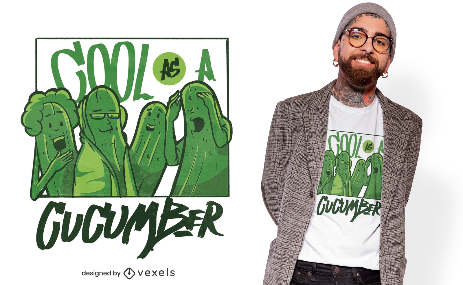 Cool cucumbers t-shirt design