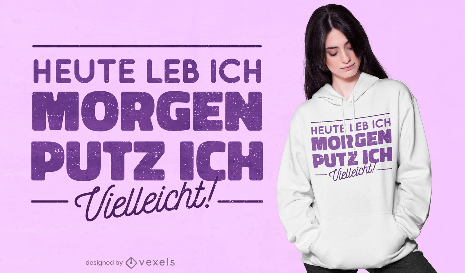 Diseño de camiseta con cita alemana limpia