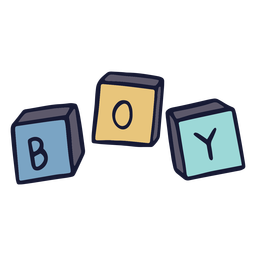 Niño de bloques de juguete Diseño PNG