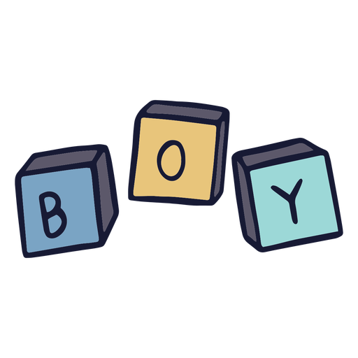 Toy blocks boy PNG Design