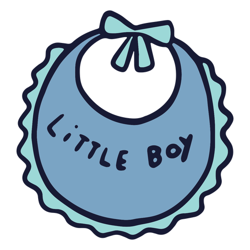 Little boy bib flat PNG Design