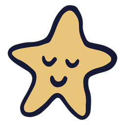 Happy Star Toy Flat PNG & SVG Design For T-Shirts