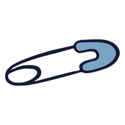 Clip azul plano Diseño PNG