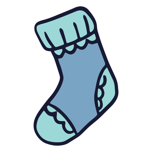 Children sock flat PNG Design