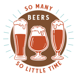 Many beers little time badge Transparent PNG