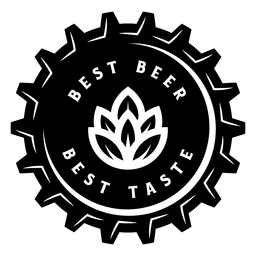Emblema de cerveja com melhor sabor Desenho PNG