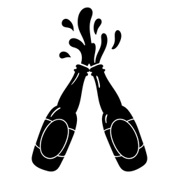 Recorte de celebração de garrafa de cerveja Desenho PNG