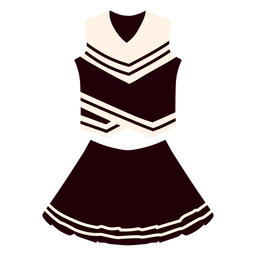 Cheerleader female uniform flat Transparent PNG