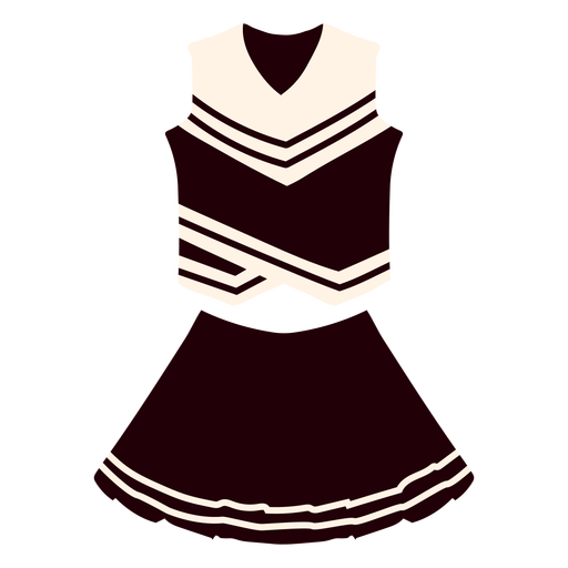 Cheerleader female uniform flat